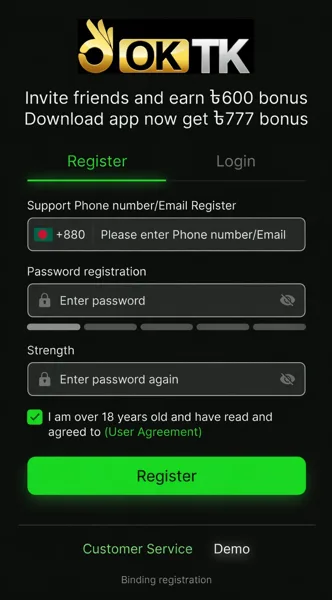 OKTK Bonus Member Baru 100%